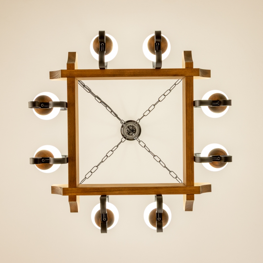 Brilagi - Żyrandol na łańcuchu QUEEN 8xE14/40W/230V buk