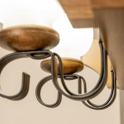 Brilagi - Żyrandol na łańcuchu QUEEN 8xE14/40W/230V buk/orzech