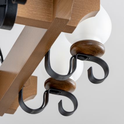 Brilagi - Żyrandol na łańcuchu QUEEN 8xE14/40W/230V buk/orzech