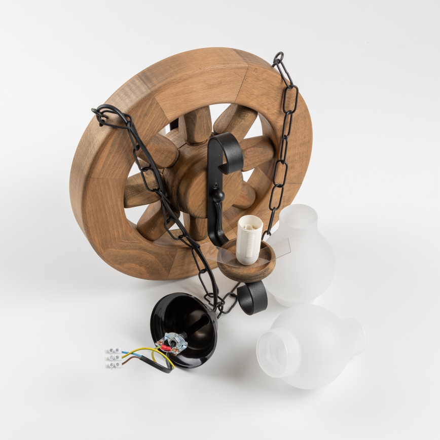 Brilagi - Żyrandol na łańcuchu ROATA 2xE14/40W/230V buk