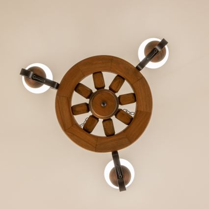 Brilagi - Żyrandol na łańcuchu ROATA 3xE14/40W/230V buk