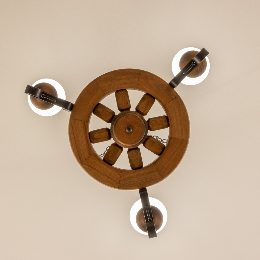 Brilagi - Żyrandol na łańcuchu ROATA 3xE14/40W/230V buk