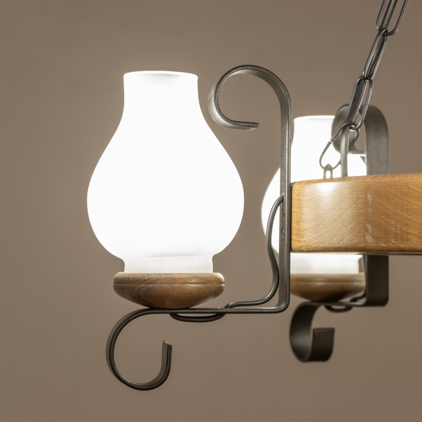 Brilagi - Żyrandol na łańcuchu ROATA 5xE14/40W/230V śr. 50 cm buk/orzech