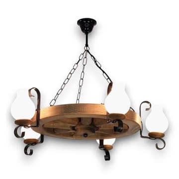 Brilagi - Żyrandol na łańcuchu ROATA 5xE14/40W/230V śr. 70 cm buk