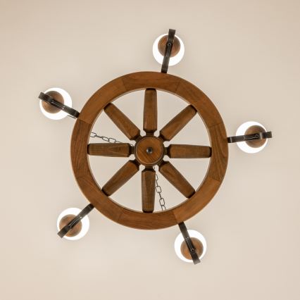 Brilagi - Żyrandol na łańcuchu ROATA 5xE14/40W/230V śr. 70 cm buk