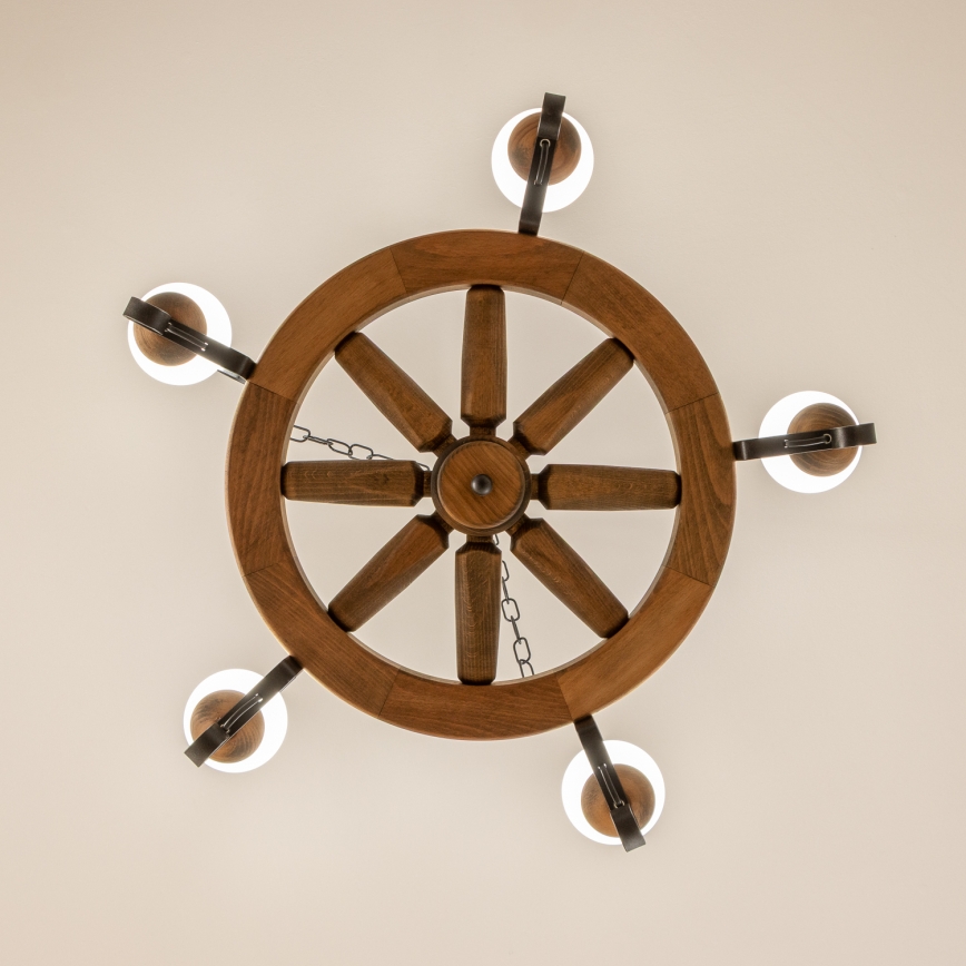 Brilagi - Żyrandol na łańcuchu ROATA 5xE14/40W/230V śr. 70 cm buk