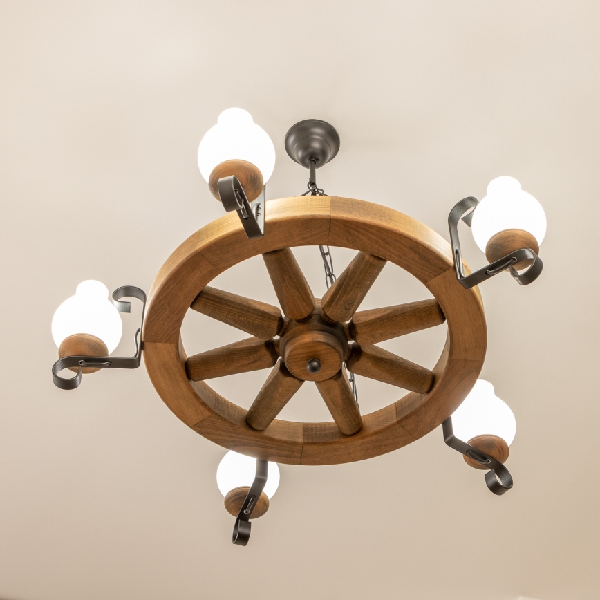 Brilagi - Żyrandol na łańcuchu ROATA 5xE14/40W/230V śr. 70 cm buk