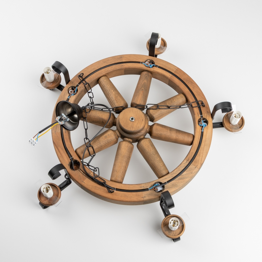 Brilagi - Żyrandol na łańcuchu ROATA 5xE14/40W/230V śr. 70 cm buk