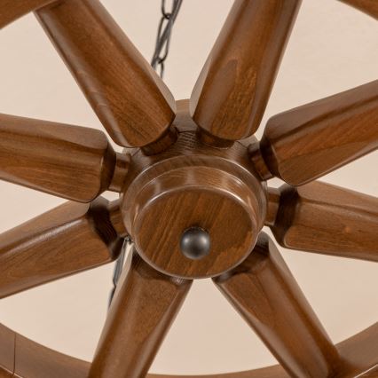 Brilagi - Żyrandol na łańcuchu ROATA 5xE14/40W/230V, średnica 70 cm, buk/orzech