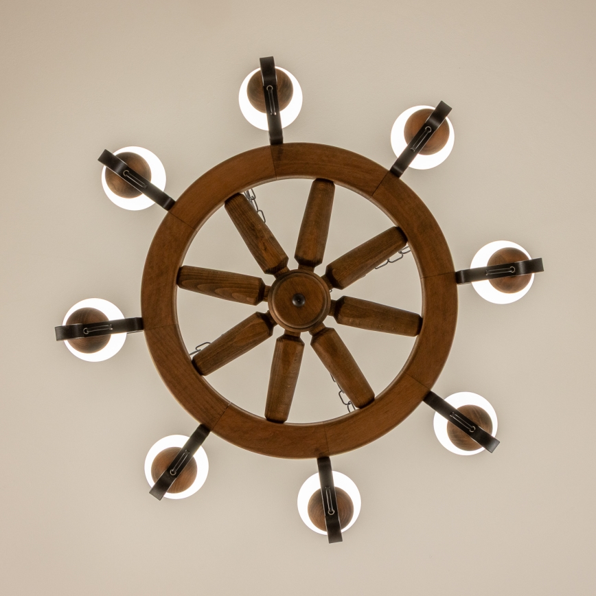 Brilagi - Żyrandol na łańcuchu ROATA 8xE14/40W/230V śr. 70 cm buk