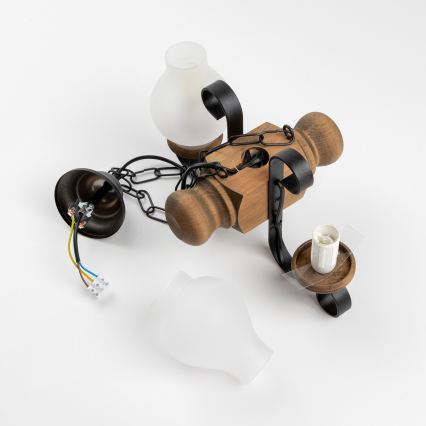 Brilagi - Żyrandol na łańcuchu RUSTIC 2xE14/40W/230V buk