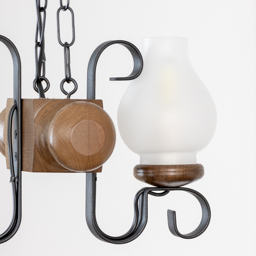 Brilagi - Żyrandol na łańcuchu RUSTIC 2xE14/40W/230V buk/orzech