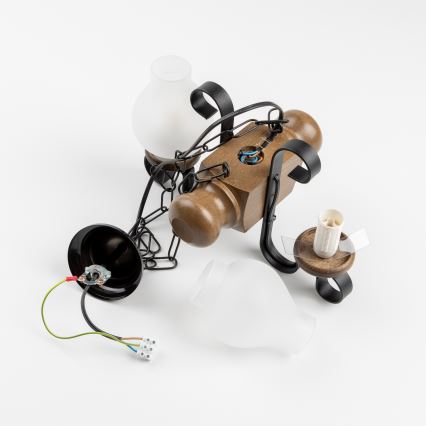 Brilagi - Żyrandol na łańcuchu RUSTIC 2xE14/40W/230V buk/orzech