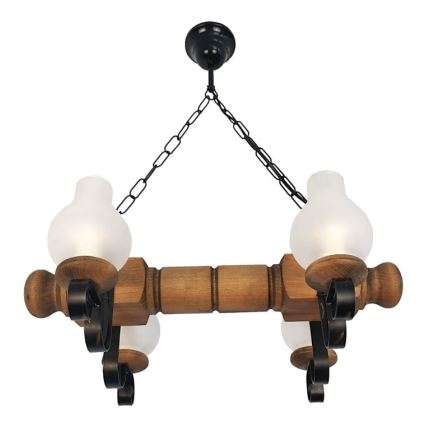 Brilagi - Żyrandol na łańcuchu RUSTIC 4xE14/40W/230V buk