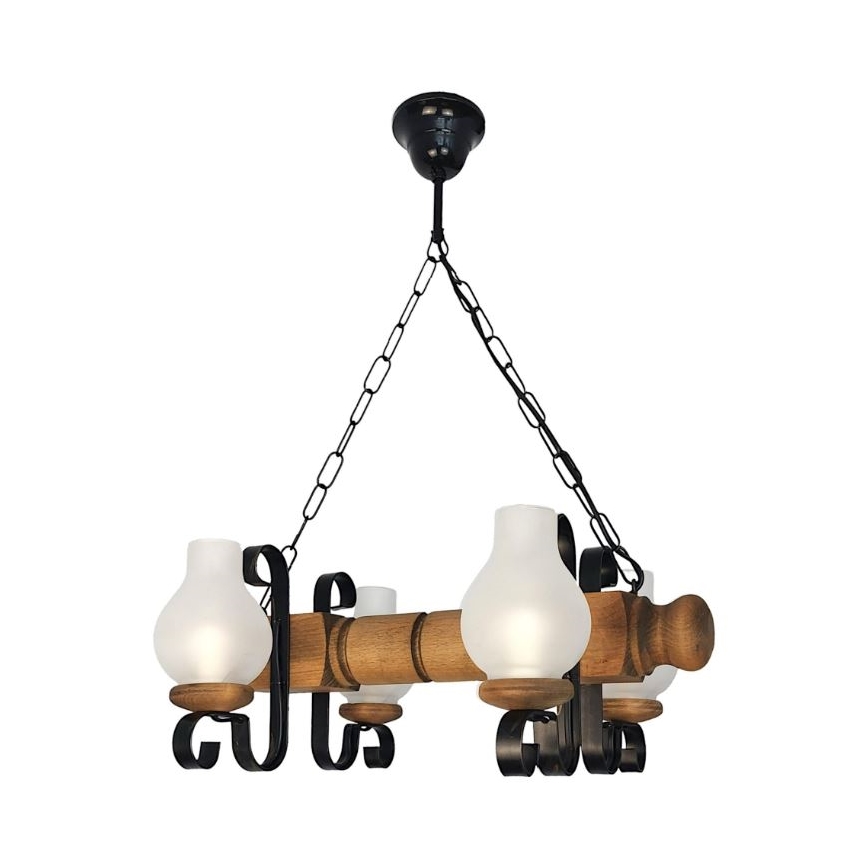Brilagi - Żyrandol na łańcuchu RUSTIC 4xE14/40W/230V buk