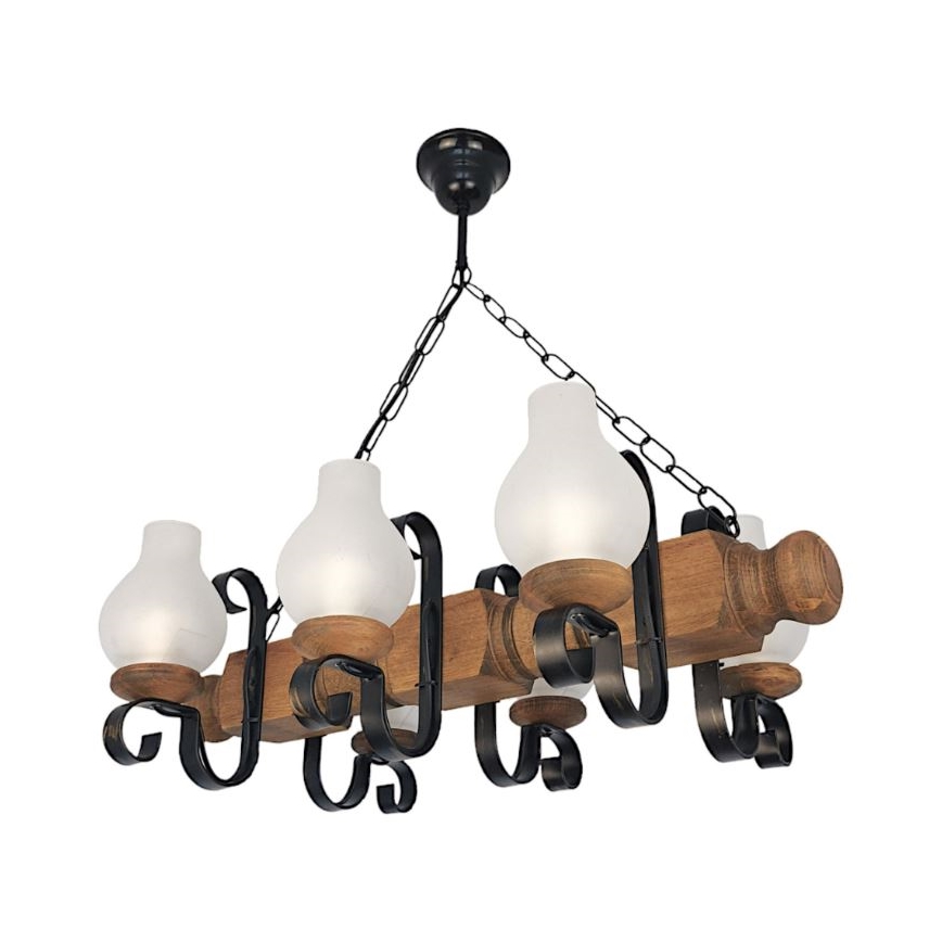 Brilagi - Żyrandol na łańcuchu RUSTIC 6xE14/40W/230V buk