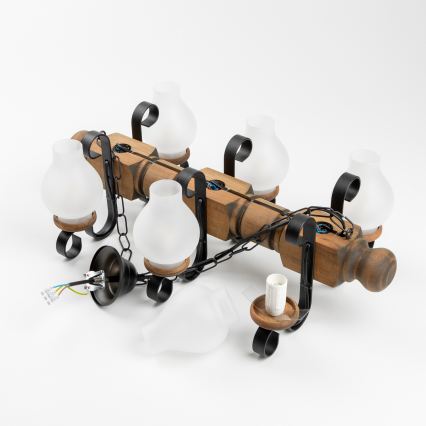 Brilagi - Żyrandol na łańcuchu RUSTIC 6xE14/40W/230V buk