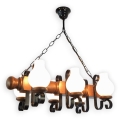 Brilagi - Żyrandol na łańcuchu RUSTIC 6xE14/40W/230V buk/orzech