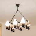 Brilagi - Żyrandol na łańcuchu RUSTIC 6xE14/40W/230V dąb