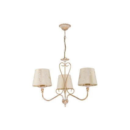 Brilagi - Żyrandol na łańcuchu SONIA 3xE27/15W/230V śr. 64 cm kremowy/patina