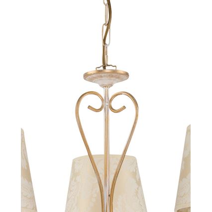 Brilagi - Żyrandol na łańcuchu SONIA 3xE27/15W/230V śr. 64 cm kremowy/patina