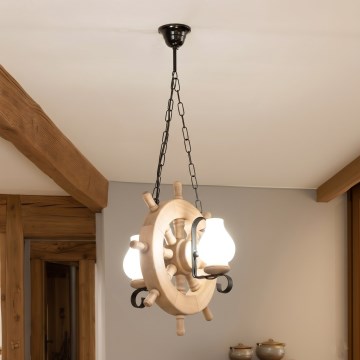 Brilagi - Żyrandol na łańcuchu TIMONA 2xE14/40W/230V dąb