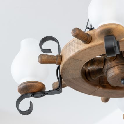 Brilagi - Żyrandol na łańcuchu TIMONA 4xE14/40W/230V śr. 50 cm buk