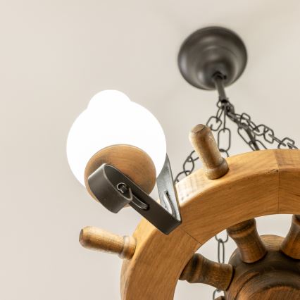 Brilagi - Żyrandol na łańcuchu TIMONA 4xE14/40W/230V śr. 50 cm buk