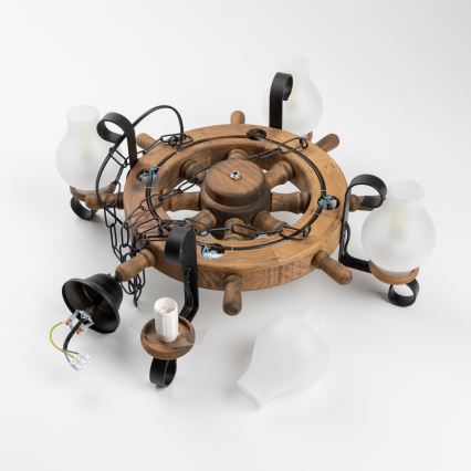 Brilagi - Żyrandol na łańcuchu TIMONA 4xE14/40W/230V śr. 50 cm buk