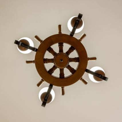 Brilagi - Żyrandol na łańcuchu TIMONA 4xE14/40W/230V Ø 50 cm buk/orzech