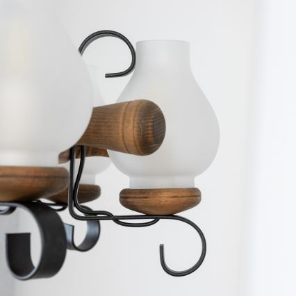 Brilagi - Żyrandol na łańcuchu TIMONA 8xE14/40W/230V śr. 70 cm bukowy