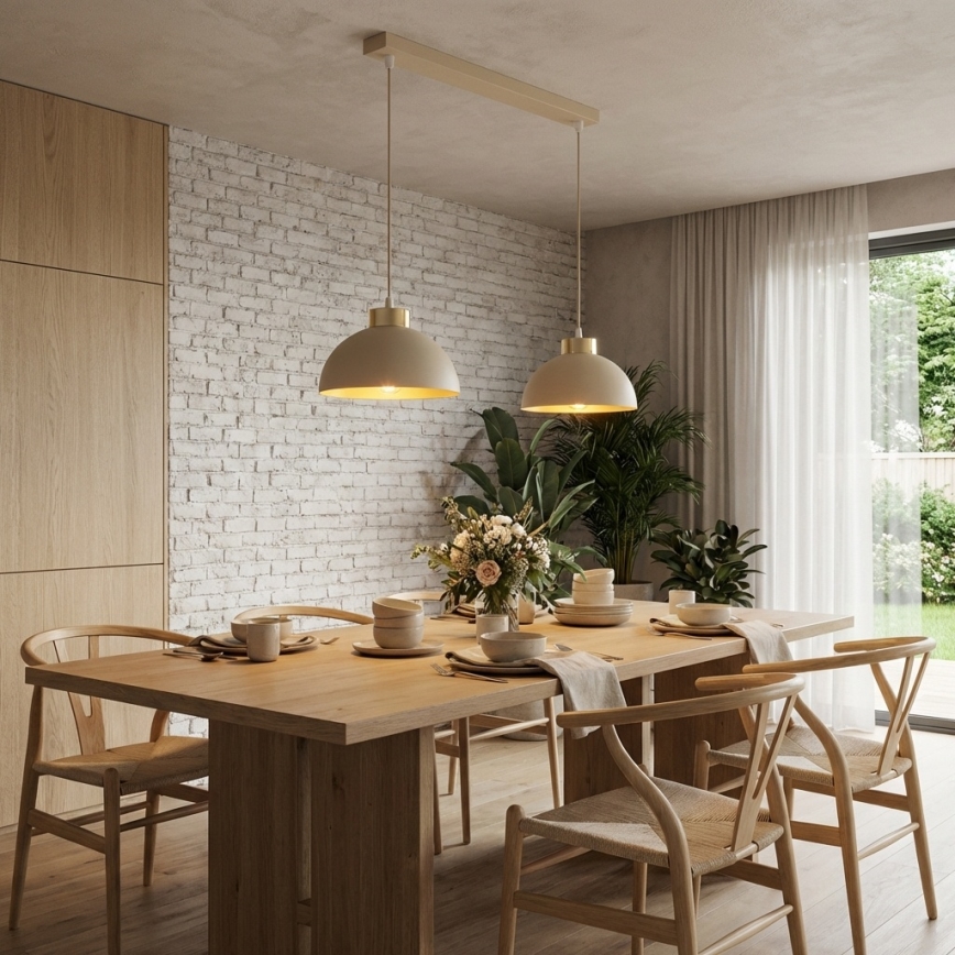 Brilagi - Żyrandol na lince 2xE27/60W/230V beżowy/złoty