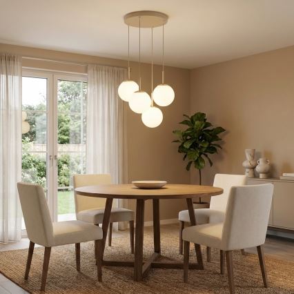 Brilagi - Żyrandol na lince 4xE27/60W/230V beżowy/złoty