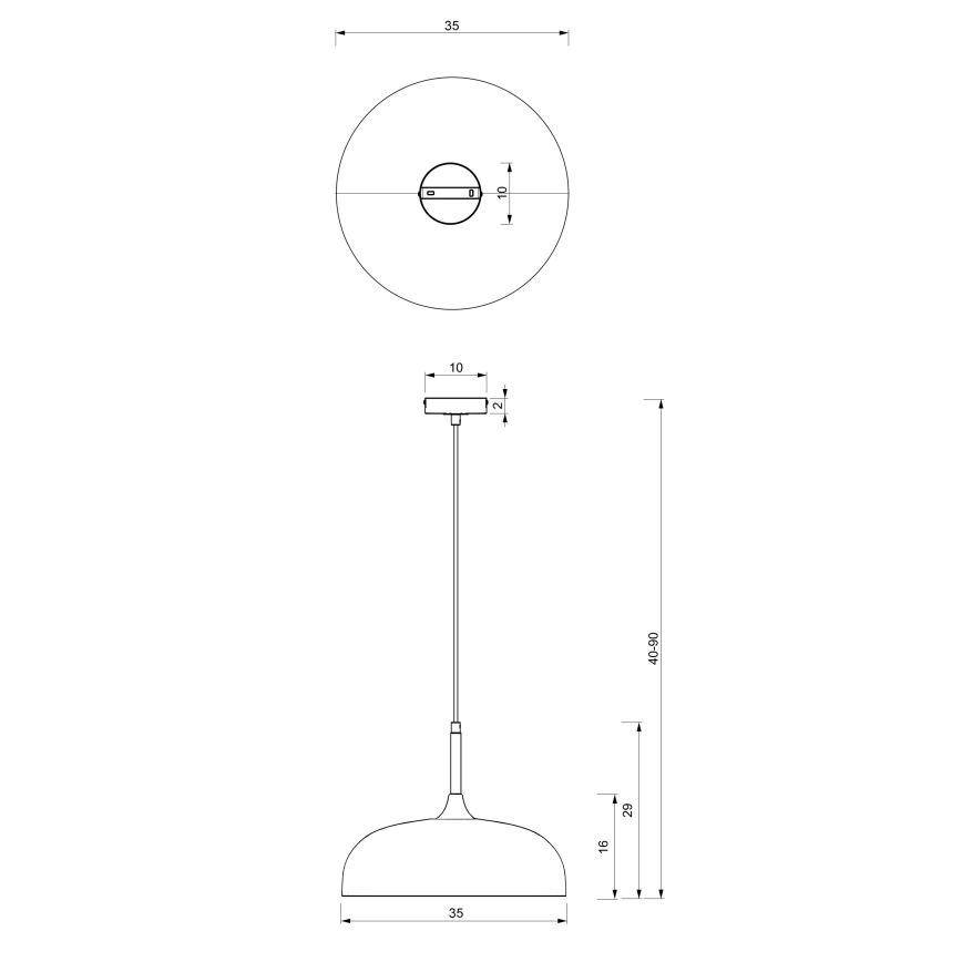 Brilagi - Żyrandol na lince ABRAHAM 1xE27/60W/230V śr. 35 cm beżowy