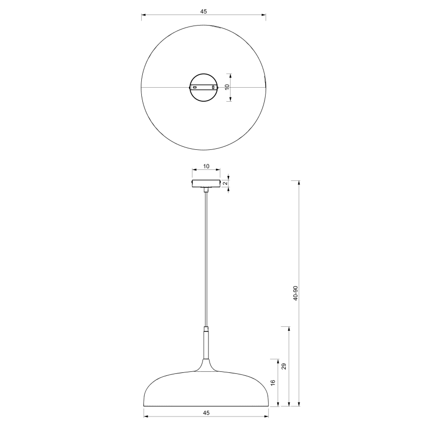 Brilagi - Żyrandol na lince ABRAHAM 1xE27/60W/230V śr. 45 cm beżowy