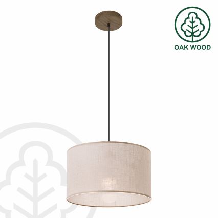 Brilagi - Żyrandol na lince ANTHONY 1xE27/60W/230V dąb/beżowy