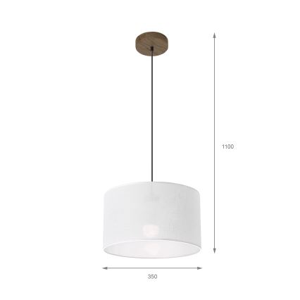 Brilagi - Żyrandol na lince ANTHONY 1xE27/60W/230V dąb/biały
