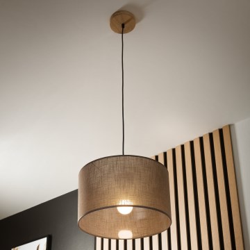Brilagi - Żyrandol na lince ANTHONY 1xE27/60W/230V dąb/brązowy