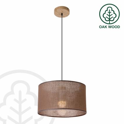 Brilagi - Żyrandol na lince ANTHONY 1xE27/60W/230V dąb/brązowy