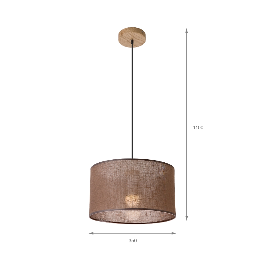 Brilagi - Żyrandol na lince ANTHONY 1xE27/60W/230V dąb/brązowy
