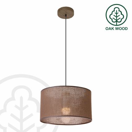 Brilagi - Żyrandol na lince ANTHONY 1xE27/60W/230V dąb/brązowy