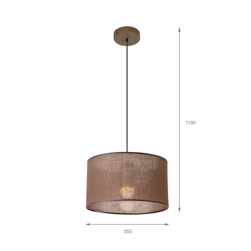 Brilagi - Żyrandol na lince ANTHONY 1xE27/60W/230V dąb/brązowy