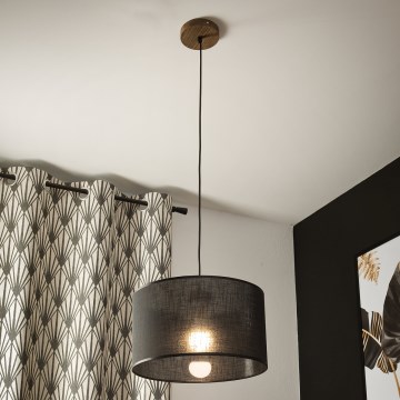 Brilagi - Żyrandol na lince ANTHONY 1xE27/60W/230V dąb/czarny