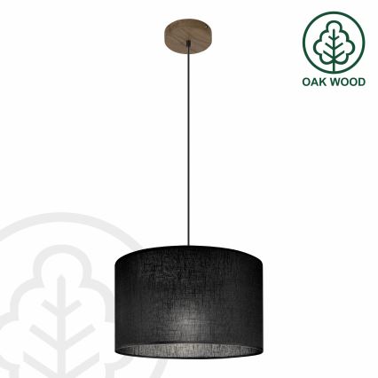 Brilagi - Żyrandol na lince ANTHONY 1xE27/60W/230V dąb/czarny