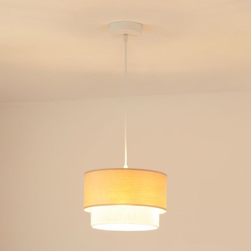 Brilagi - Żyrandol na lince ARIZONA BOHO 1xE27/15W/230V śr. 25 cm beżowy/biały