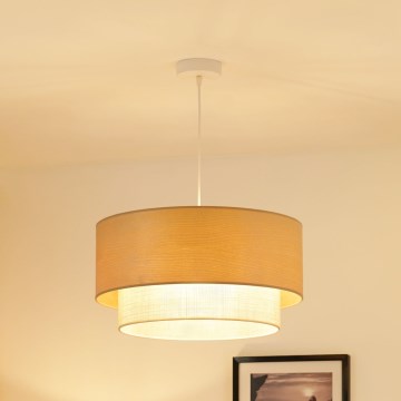 Brilagi - Żyrandol na lince ARIZONA BOHO 1xE27/15W/230V śr. 45 cm beżowy/biały