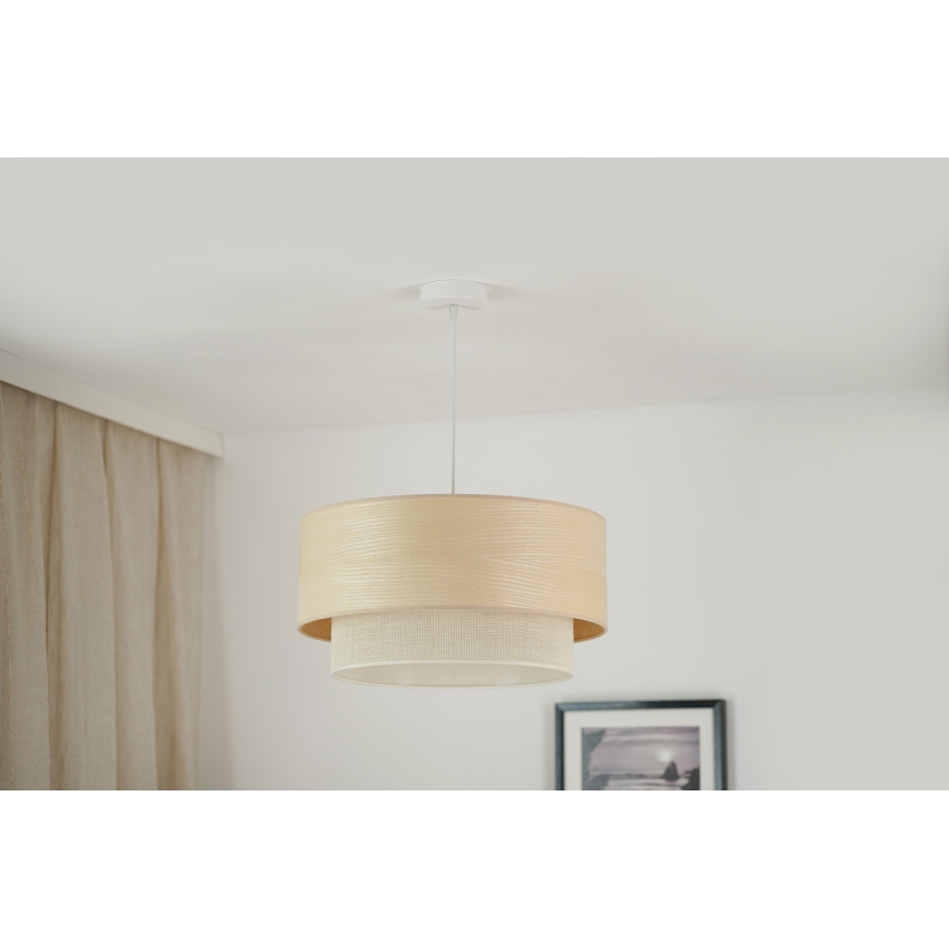Brilagi - Żyrandol na lince ARIZONA BOHO 1xE27/15W/230V śr. 45 cm beżowy/biały
