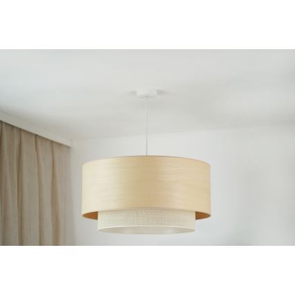 Brilagi - Żyrandol na lince ARIZONA BOHO 1xE27/15W/230V śr. 60 cm beżowy/biały