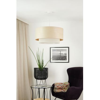 Brilagi - Żyrandol na lince ARIZONA BOHO 1xE27/15W/230V śr. 60 cm beżowy/biały