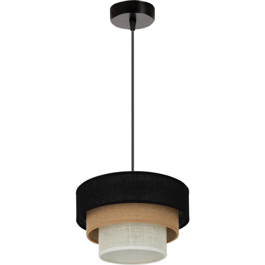 Brilagi - Żyrandol na lince ASPEN LUNETA 1xE27/15W/230V śr. 25 cm czarny/beżowy/kremowy
